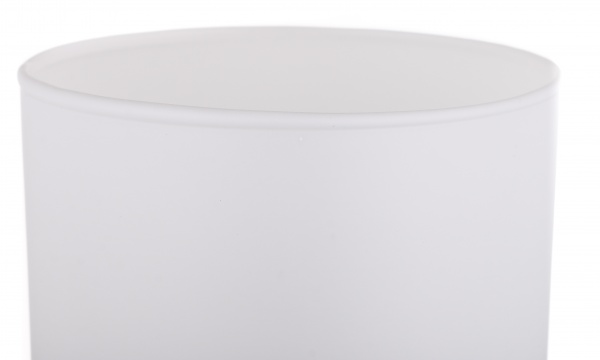 Ваза стеклянная Soft цилиндр 19,5 см белая 