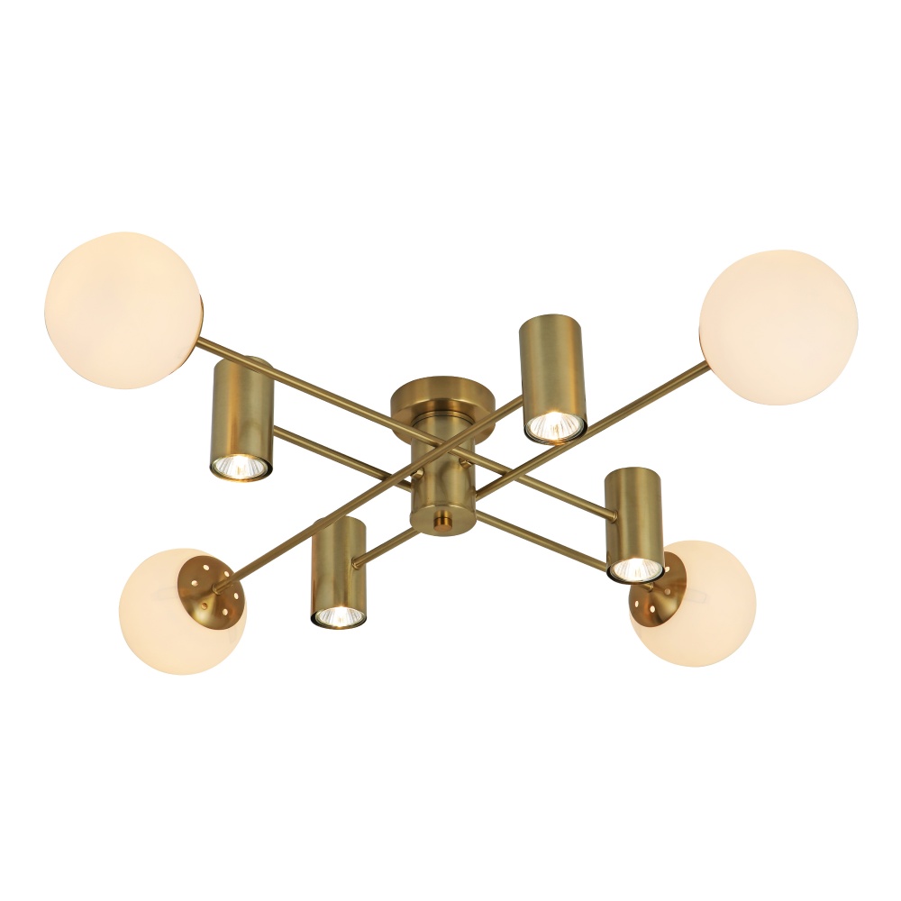 Люстра Miorro Palermo металл/стекло 4x7 Вт GU10 медь 51-311-045