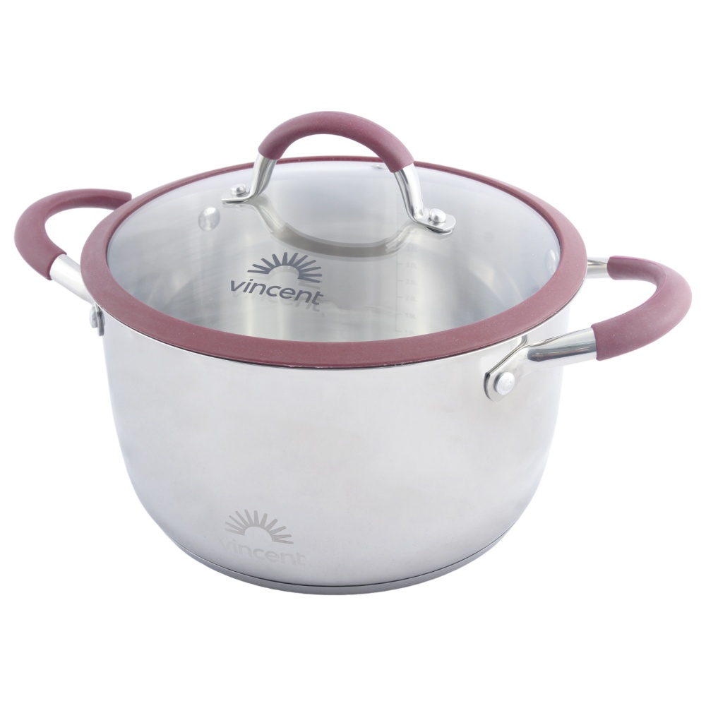 Каструля з кришкою Vincent 24 см 5,6 л VC-3187-24