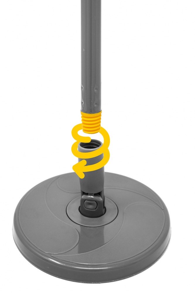 Комплект швабра і відро з механічним віджимом для підлоги Apex Espresso Spin Mop сірий