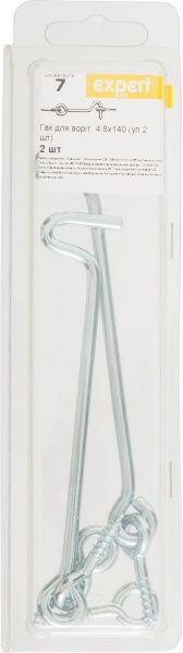 Гачок на двері 4,8x140 мм 2 шт Expert Fix 054.00.14048.1015bp срібний