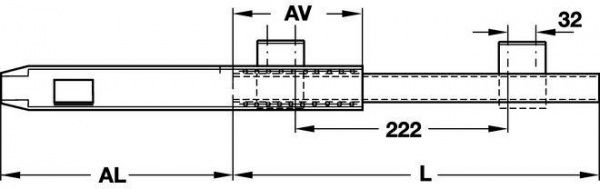 Напрямна Hafele 420.34.941 для полиці під клавіатуру L-410 мм