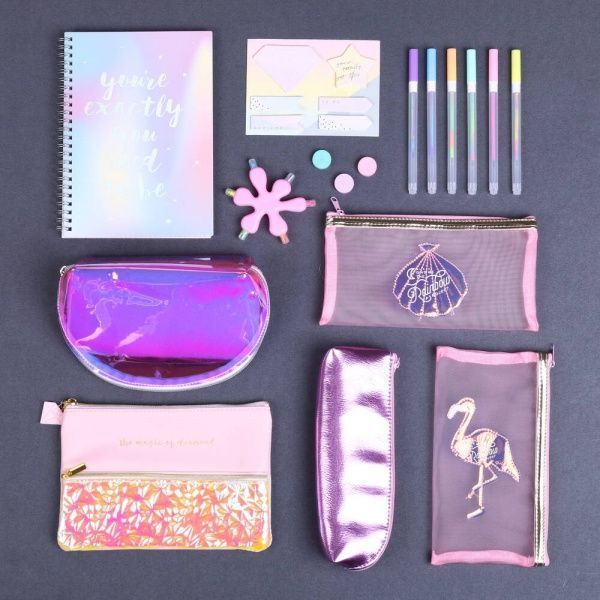 Пенал школьный NINGBO JOHNSHEN STATIONERY CO.,LTD розово-оранжевый