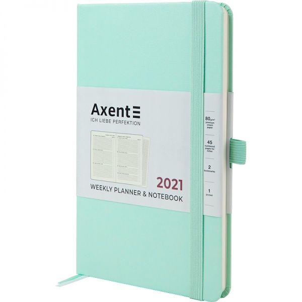 Щотижневик 2021 Partner Strong А5- м’ятний Axent 46563