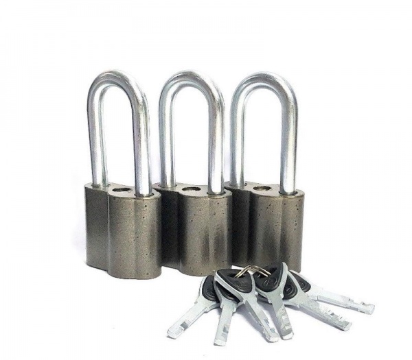 Замок навісний Aspect К-ЗН-А-55П-Д 3 шт. відкритий (амбарний) 