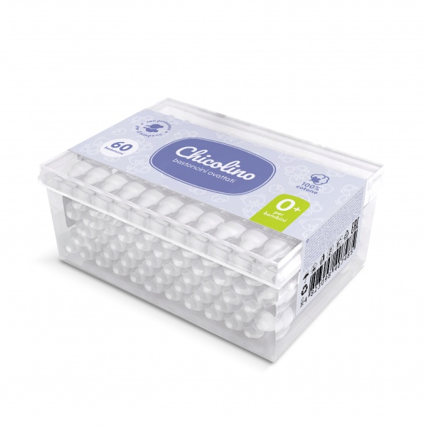 Ватні палички Chicolino Дитячі 60 шт. (коробка)