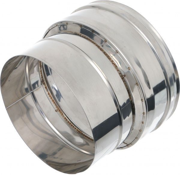 Переходник дымоходный 0,5 мм нерж Ф180-/200+ мм Versia-Lux 