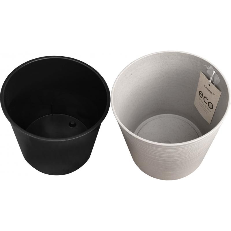 Вазон пластиковий пластик MALWA круглий сірий 4 л Lamela (9278428)