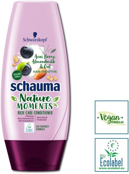 Кондиціонер Schauma Nature Moment Ягода асаї, мигдаль і овес для дуже ушкодженого і виснаженого волосся 200 мл