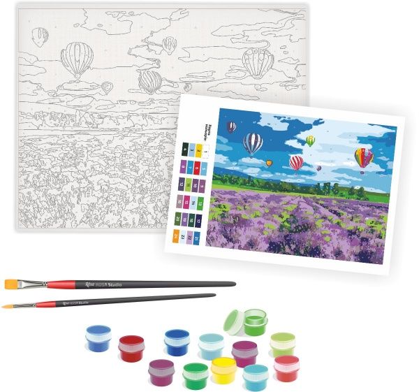 Картина за номерами Політ над лавандовим полем Rosa Start 