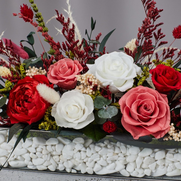 Флорариум Floretta в кашпо Праздничное настроение 30x15 см