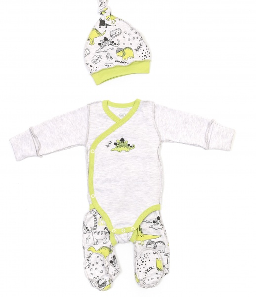 Комплект дитячого одягу Фламінго 433-232 сірий р.56 