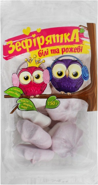 Зефир БОГУСЛАВНА Зефиратка белые и розовые 150 г (4820027892480)