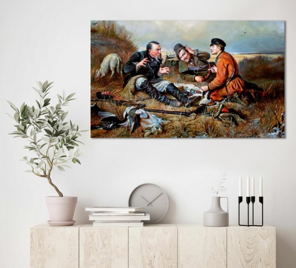Картина на холсте Охотники 60x100 см Dekor-Karpaty ЕО248 
