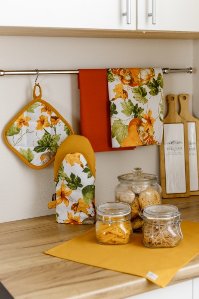 Рукавица Happy Fall 15x20 см белый с рисунком Прованс 