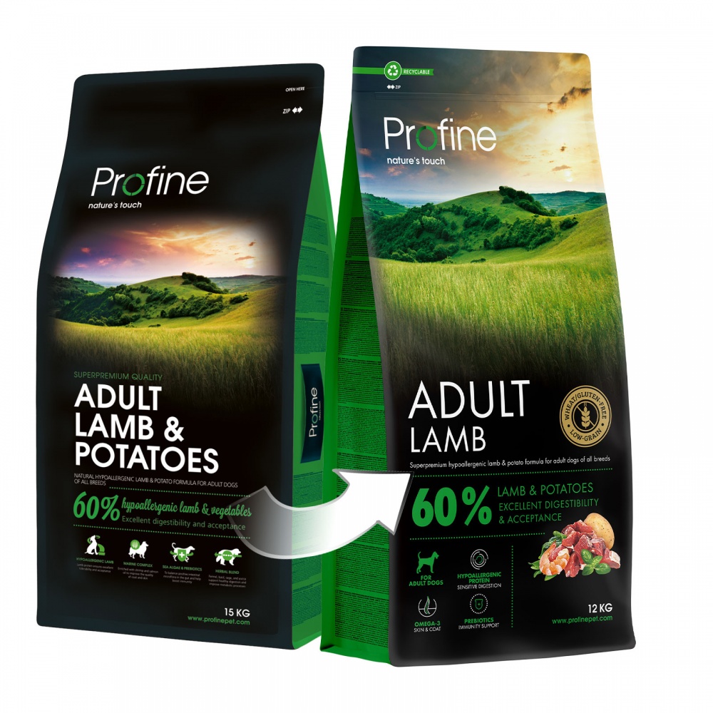 Корм сухий Profine Adult для дорослих собак всіх порід з ягнятиною та картоплею 12 кг