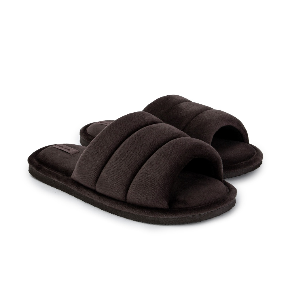 Тапки домашние Twins HS-VL плюшевые с прошивкой 13811 р.36/37 шоколадный