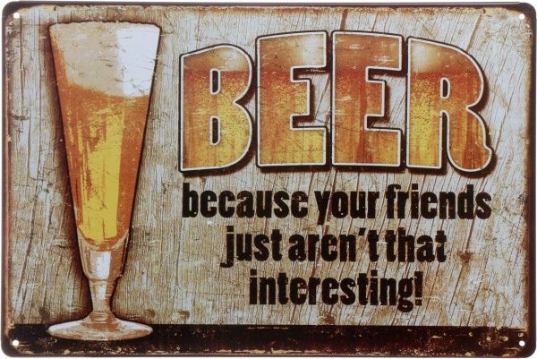 Табличка сувенирная Beer 20х30 см