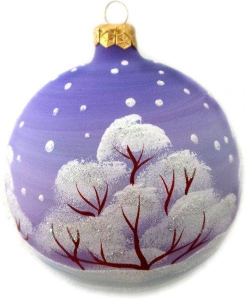 Шар стеклянный Зверьки 1 d100 К-410-100 фиолетовый