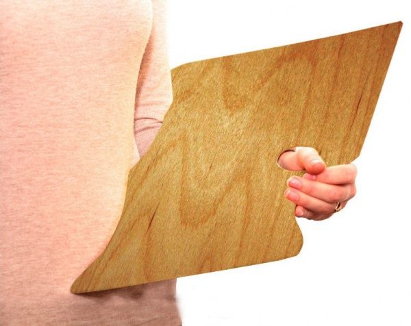 Палітра дерев'яна прямокутна промкаслена Модерн 30x40см