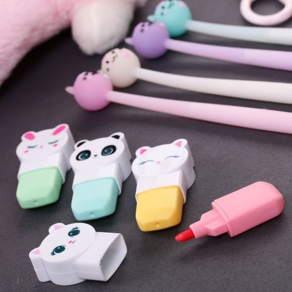 Рюкзак пушистый Soft Touch вушка котика, рожевий