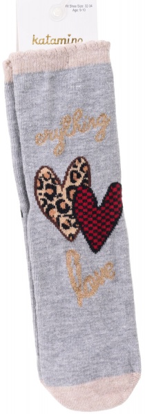 Шкарпетки для дівчаток KATAMINO K20217 р.9-10 сірий 