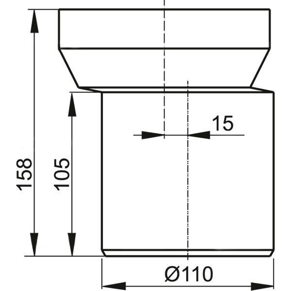 Насадка для унитаза Alcaplast А92 ПП эксцентрическая