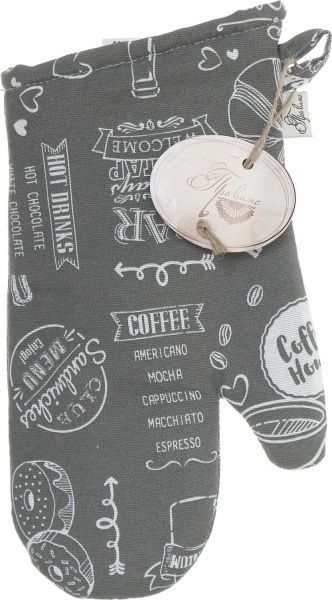 Прихватка-варежка Gray Breakfast серый Прованс 