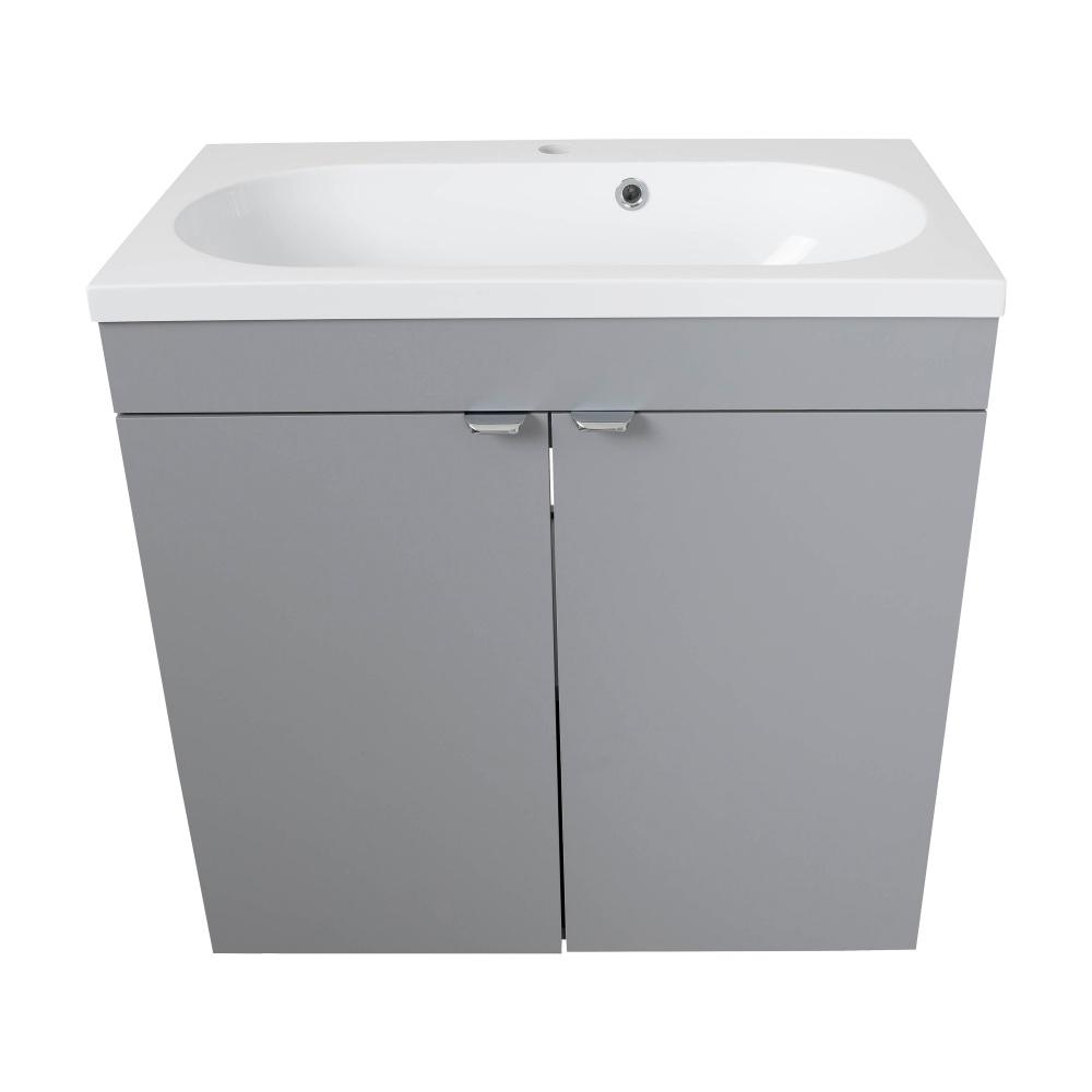 Тумба RIO (сіра) з умивальником Status 70 см