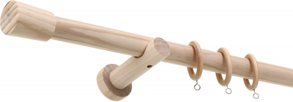 Карниз Vivendi одинарний укомплектований d28 мм 240 см нефарбований