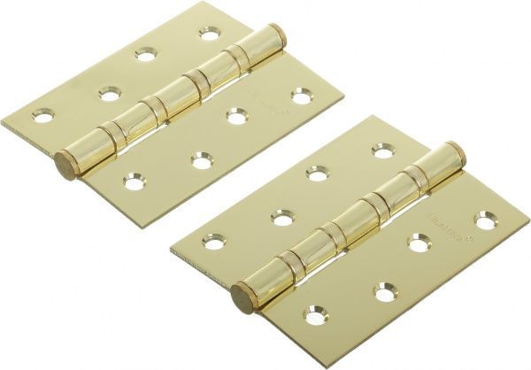 Петля для дверей 100x80x3 мм золотий універсальна 2 шт
