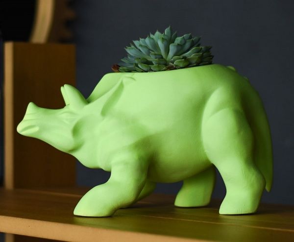 Кашпо Animal Land Трицератопс зелений Дон Пион