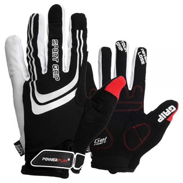Варежки PowerPlay 6588_XXL_Black/White р. 2XL черный с белым