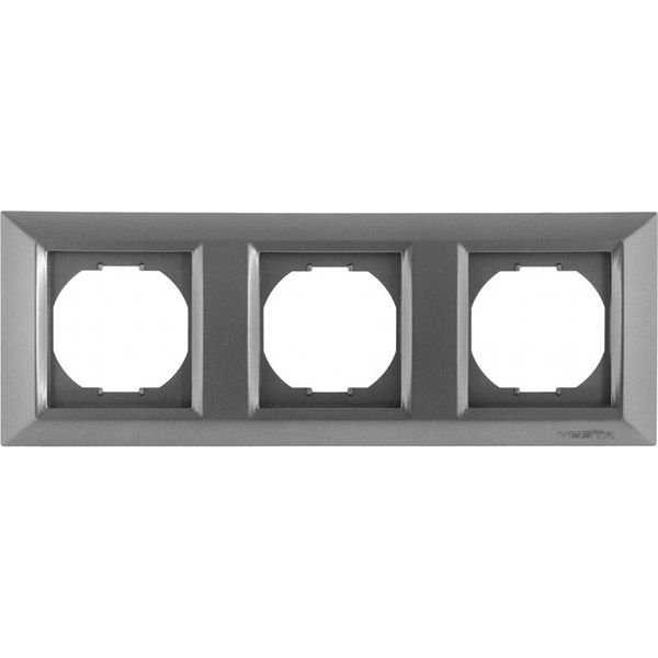 Рамка тримісна UP! (Underprice) Vesta горизонтальна темно-сірий
