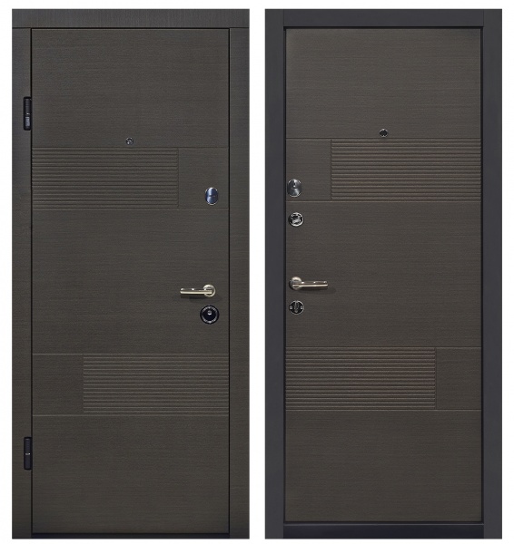 Двері вхідні Міністерство дверей Оптима 58 венге сірий горизонт 2050х860 мм ліві
