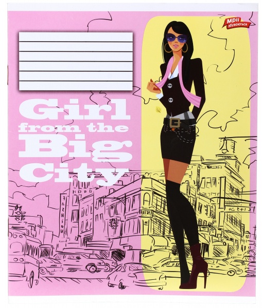 Зошит шкільний уф-лак 12 аркушів у клітинку в асортименті Мрії збуваються