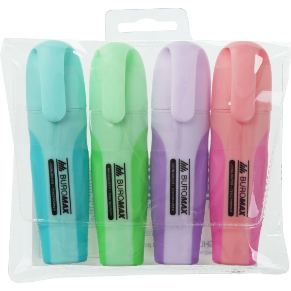 Набір маркерів Buromax Pastel 2-4 мм 4 шт. BM.8905-94 