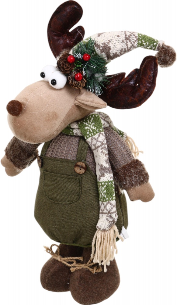 Декорація новорічна Лось що стоїть в асортименті AG24082AB 47 см