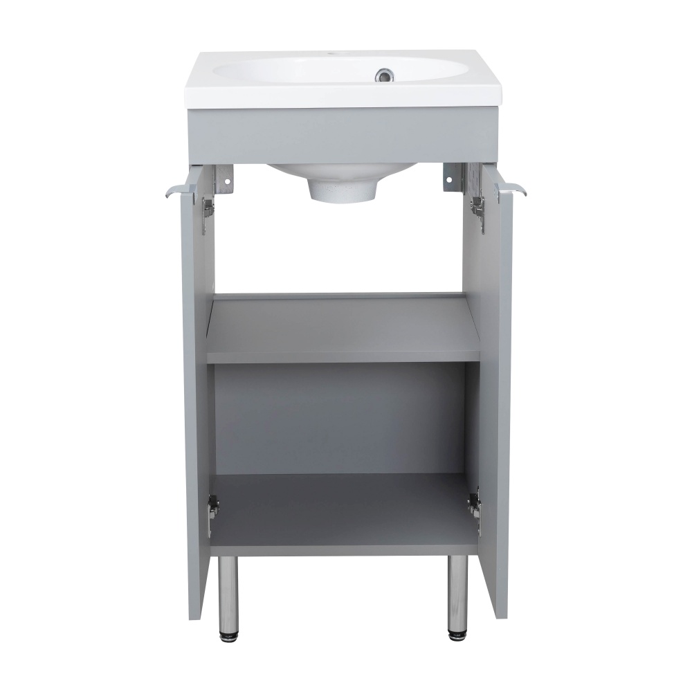 Тумба RIO сірий з умивальником Status 44 см