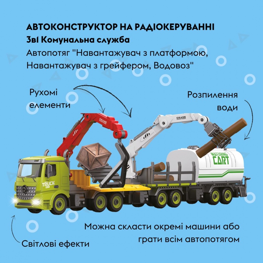 Іграшка на радіокеруванні OTAMANKO Автоконструктор 3 в 1 Комунальна служба 532.02.85