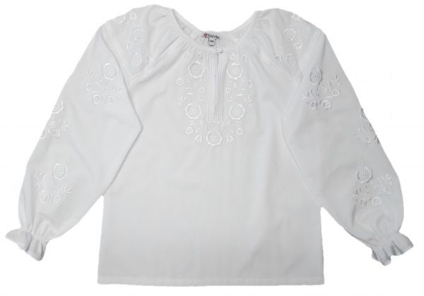 Вышиванка для девочек Эдельвика 233-20/09 белая р.140 белый 