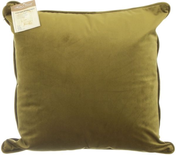 Подушка декоративна Велюр з кантом 45x45 см оливковий La Nuit 