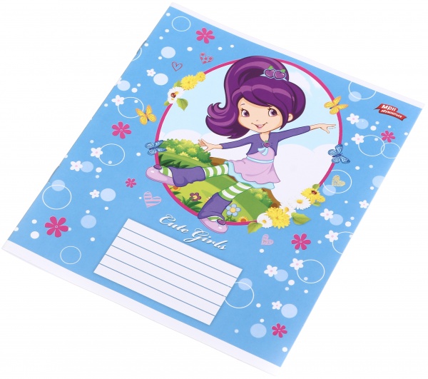 Зошит шкільний 12 аркушів у косу лінію в асортименті Мрії збуваються