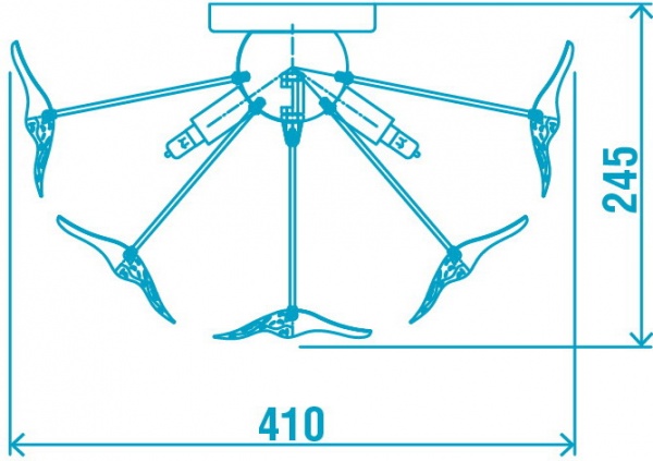 Люстра потолочная Victoria Lighting 4xG9 золото Haley/PL4 