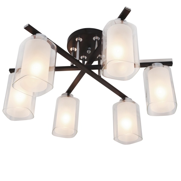 Світильник стельовий Victoria Lighting 6x60 Вт E27 хром/венге Artur/PL6 wenge 