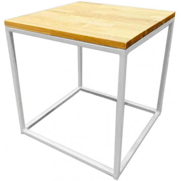 Стол журнальный Элит-1 белый/дуб 28114 500x450x450мм Метал Арт 