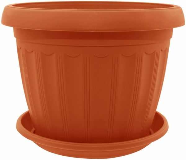 Горщик пластиковий Алеана Терра круглий 5,6л теракот (112065) 