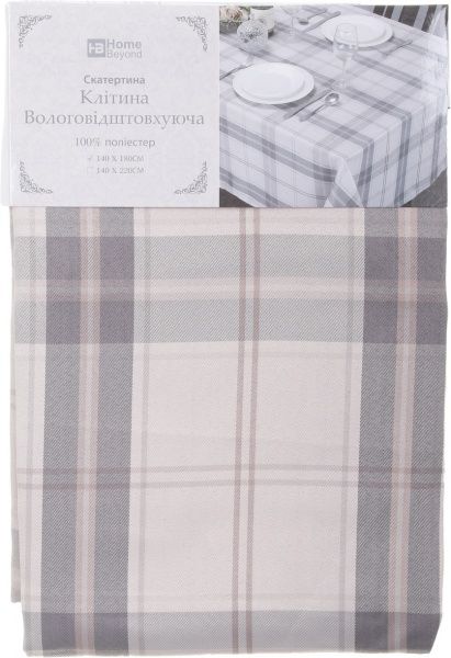 Скатерть Клітина 140x180 см серый 