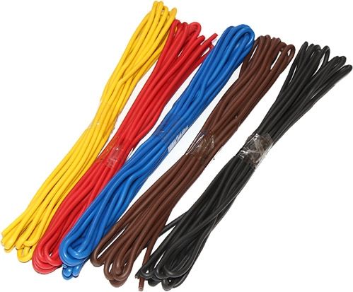 Набор автомобильных проводов  «Радуга» одного сечения 1,5 кв.мм, 3 м, 5 шт. Струм