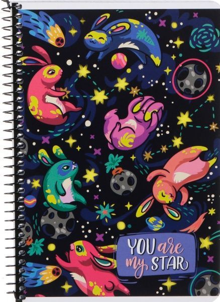 Тетрадь школьная А5 80 листов в клеточку A5-SC-080-6081K Student Школярик